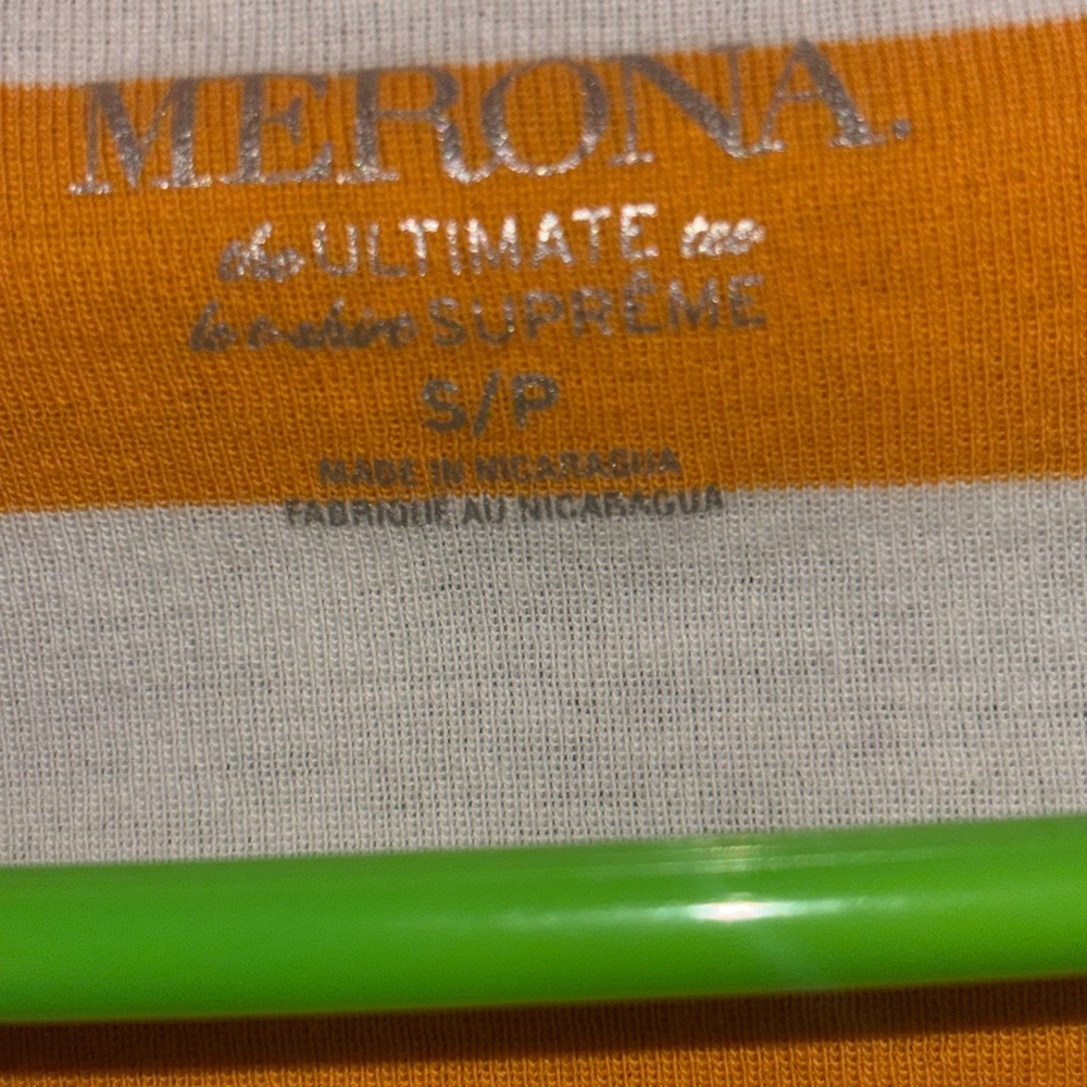 MERONA The Ultimate Tee Orange & White Striped Short-sleeves Tee - Picture 4 of 4